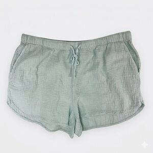 Stars Above Mint Green Cotton Gauze Pajama Shorts XXL Loungewear Boho NWOT